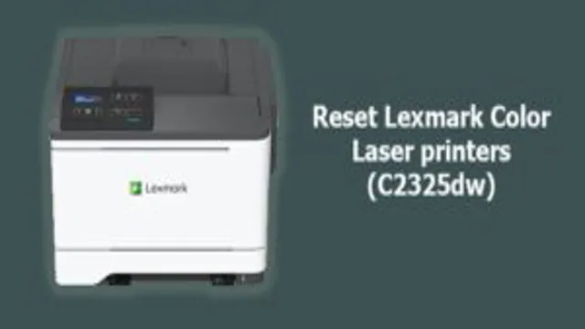 how to reset lexmark printer
