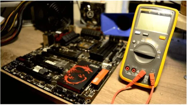 how to test motherboard with multimeter