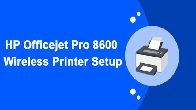 hp 8600 printer wifi setup