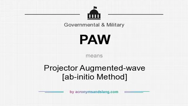 projector augmented wave method